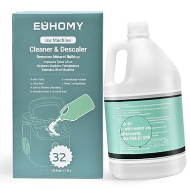 EUHOMY 33 Uses Ice Machine Cleaner Descaler (1 Gallon / 3.75L), 128 Fl OZ Ice Maker Cleaner, Ideal Universal Descaling Solution for All Brands Ice Maker, Single Use Coffee and Espresso Machines - Image 8