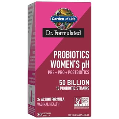 Garden of Life Dr Formulated Once Daily 3-in-1 Complete Prebiotics, Postbiotics & Probiotics for Women, PRE + PRO + POSTBIOTIC Supplement for Women’s Digestive, Immune & Vaginal Health, 30 Day Supply - Image 1