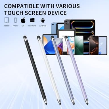 Stylus (10Pcs), Stylus Pen for Touchscreen, High Precision and Sensitivity Stylus Pen for iPad/iPhone/Samsung/Android Smartphone and Tablets, Compatible with All Capacitive Touch Screen (Black/White) - Image 7