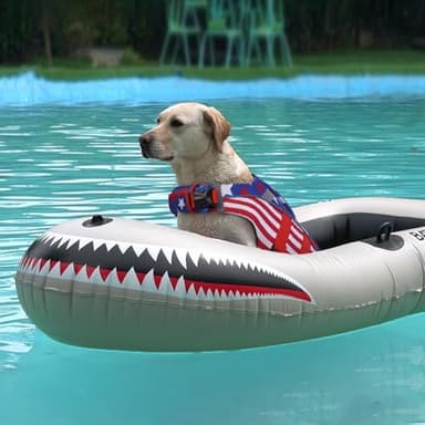 Kuoser Dog Life Jacket with Reflective Stripes, Adjustable High Visibility Dog Life Vest for Swimming Boating - Image 7