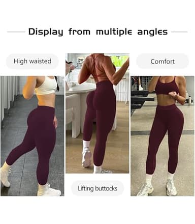 JGS1996 Hidden Scrunch Butt Lifting Leggings for Women Tummy Control High Waisted Workout Gym Seamless Impact Yoga Pants - Image 6