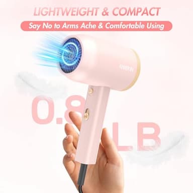 ANIEKIN Hair Dryer, 1875 Watts Fast Drying Blow Dryer with Diffuser and Concentrator, Compact Lightweight Hair Dryer for Women and Men - Image 6