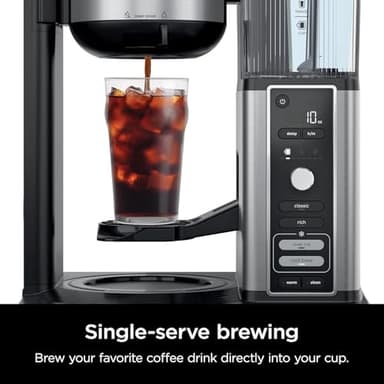 Ninja CM371 Hot & Iced XL Coffee Maker with Rapid Cold Brew, 4 Brew Styles, 8 Sizes Small Cup to Travel Mug, Single-Serve and 12-Cup Carafe, Permanent Filter, Removable Reservoir, Black (Renewed) - Image 7