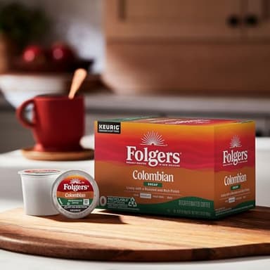 Folgers Colombian Decaf Coffee, Medium Roast, Keurig K-Cup pods, 10 Count Box (Pack of 6) - Image 3