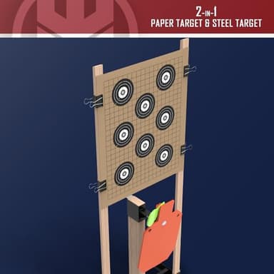 KNINE OUTDOORS Target Stand System 12x20 inch AR500 Steel Hostage Reactive Shooting Target 3/8" Thick with 2x4 Target Stand Kit (12x20 inch and 3/8" Thick Target Stand System) - Image 4