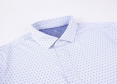 Alex Vando Mens Golf Shirt Moisture Wicking Classic Print Golf Shirts for Men,Eight Blue Dots,S - Image 3