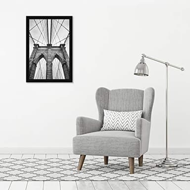 Americanflat 20x30 Poster Frame with Polished Plexiglass - Black Picture Frame - Wide Photo Frames Made of Engineered Wood for Vertical or Horizontal Wall Display - Epic Collection - Black - Image 4