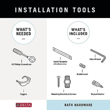 Delta Ara (1-Pack) Hand Towel Holder Polished Chrome Towel Racks for Bathroom Wall Square Towel Ring Holder for Bath Towel Hanger for Kitchen, Bathroom Accessories 77546 - Image 9