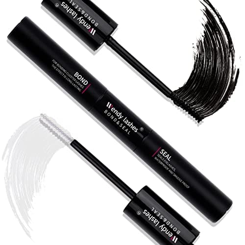 Lash Bond and Seal for Eyelash Cluster: Wendy, Using at Home, 2 in 1 Glue, DIY, Strong & Flexible Hold, 5ml Black Bond, 5ml Clear Seal - Image 1