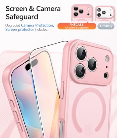 FNTCASE for iPhone 17 Pro-Max Case: Magnetic Frosted Translucent Matte Military Grade Shockproof Slim Cover | Full Covered Camera Protection | Slim Drop Proof Durable Protective Cases - Image 3