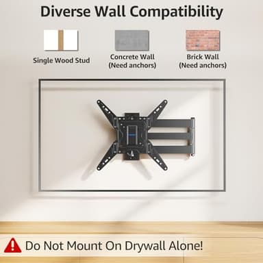 MOUNTUP Long Arm TV Wall Mount for Most 32-65 Inch TVs, Corner TV Mount Full Motion with 31.3” Long Extension, Swivel & Tilt Articulating Bracket, MAX VESA 400x400mm, Holds up to 99 lbs MU0075 - Image 8