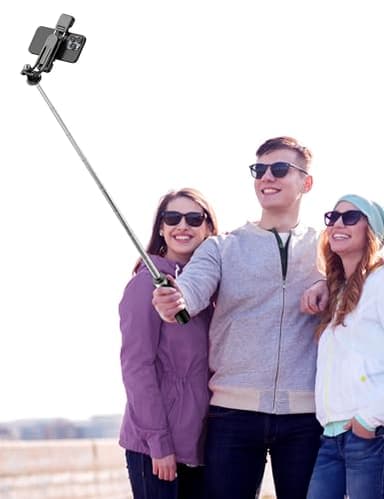 53'' Selfie Stick Tripod with Light, Extendable Selfie Stick with Remote, Portable Cell Phone Tripod Stand with All in 1 Phone Clip, Lightweight Camera Tripod Compatible with iPhone 15 14 13, Android - Image 8