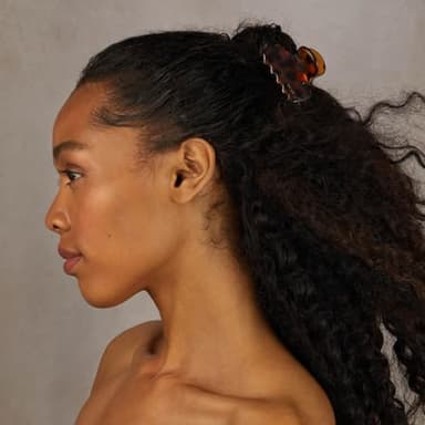 Kitsch Medium Claw Clips for Women - Strong Hold & Stylish Glossy Puffy Design Hair Accessories | Ideal for Girls and Women with Thick & Thin Hair, Half-Up or Full Updos - 2pc Set, Black & Tort - Image 6