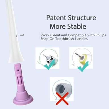 Replacement Toothbrush Heads for Philips Sonicare Replacement Heads, Electric Replacement Brush Head Compatible with Phillips Sonicare Electric Toothbrush, for Philips Sonic Care Brush,10 Pack - Image 5