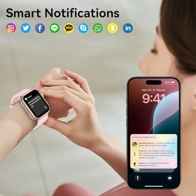 Smart Watch for Men Women, 1000 mAh 100 Day Battery Life, 1.85" Fitness Tracker with Call Function, 110+ Sport Modes, Heart Rate, Sleep Monitor Fitness Watch, IP68 Waterproof, Compatible iOS Android - Image 3