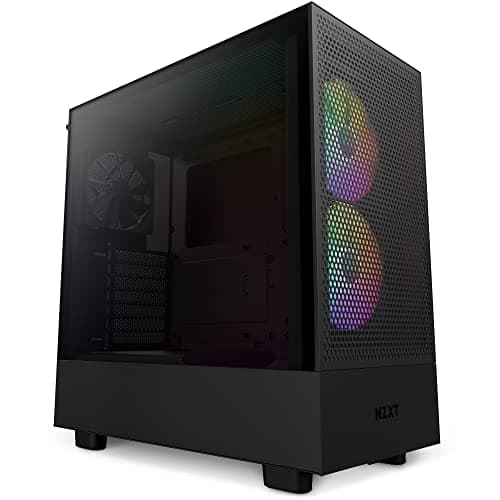 NZXT H510 Elite - CA-H510E-B1 - Premium Mid-Tower ATX Case PC Gaming Case - Dual-Tempered Glass Panel - Front I/O USB Type-C Port - Vertical GPU Mount - Integrated RGB Lighting - Black - Image 1
