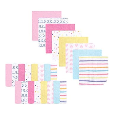 Hudson Baby Unisex Baby Rayon from Bamboo Washcloth Bundle, Colorful Dots, One Size