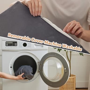 BIEEZZK Wedge Pillow, 9&12” Adjustable Bed Wedge Pillow for Sleeping, Triangle Pillow for Back Pain Relief, Memory Foam Pillow Wedge for Post Surgery, Acid Reflux and Snoring, GERD, Grey - Image 8