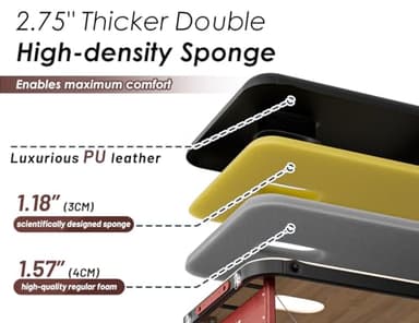 CLORIS 84" Professional Massage Table Portable 3 Folding Lightweight Facial Salon Spa Tattoo Bed Height Adjustable with Carrying Bag & Wooden Leg Hold Up to 1100LBS - Image 3