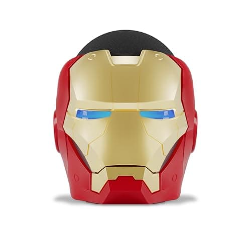 Echo Bundle: Echo Dot (5th Gen, 2022 release) | Charcoal and Limited Edition Marvel Iron Man Stand - Image 1