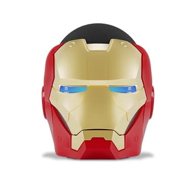 Echo Bundle: Echo Dot (5th Gen, 2022 release) | Charcoal and Limited Edition Marvel Iron Man Stand - Image 1