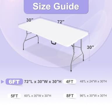 ABCCANOPY 2 Pack 6 FT Royal Blue Spandex Table Cover Stretch Fitted Wrinkle Resistant Tablecloth Reuse for Rectangular Folding Table Patry Event Wedding Banquet Protector - Image 2