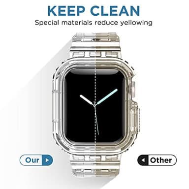 DABAOZA 5 Packs Compatible for Clear Apple Watch Band 41mm 40mm 38mm, Jelly Crystal Women Men TPU Strap for iWatch Series 11 10 9 8 7 6 SE 5 4 3 2 1 Ultra 3 2 (41/40/38, Neon Series) - Image 3