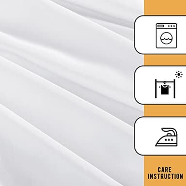 Obstal 4 Pack White Tablecloth Fitted Table Clothes for 6 Foot Rectangle Tables - Water Resistant Washable Fabric Polyester Rectangle Table Cover for Outdoor/Indoor Uses?72L x 30W x 30H Inches, White? - Image 6