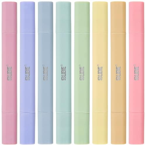 BLIEVE- Aesthetic Bible Highlighters No Bleed Through Assorted Colors, Cute Highlighter Dual Tip For Journaling Supplies And School Accessories, Bible Highlighters And Pens No Bleed (CANDY) - Image 1
