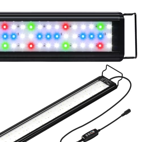 Tatub 23W LED Aquarium Light for 36"-42" Fish Tank, Full Spectrum Fish Tank Light with White Blue Red Green LEDs, 10 Levels of Brightness，Timer Auto On/Off - Image 1