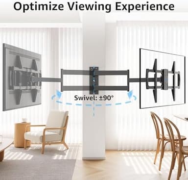 MOUNTUP Corner TV Wall Mount for Most 42-75 Inch TVs with 32” Long Extension, Long Arm TV Mount, Full Motion TVs Mount Swivel Articulating Mounts, MAX VESA 600x400mm, Holds up to 99 lbs MU0076 - Image 5