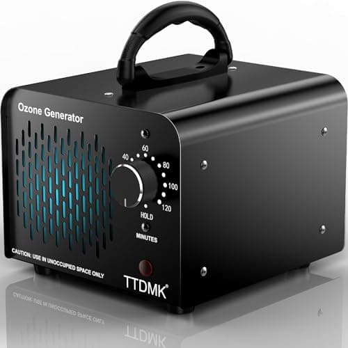 Ozone Generator 128,000mg/h, Commercial Ozone Machine Odor Removal, High Capacity Ozone Machine, Home Ozone Generator for Car, Home, Smoke, Pet, etc (Black) - by TTDMK - Image 1