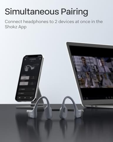 SHOKZ OpenSwim Pro - Open-Ear Bluetooth & MP3 Bone Conduction Sport Headphones, Swimming Headphones, IP68 Waterproof, Grey - Image 9