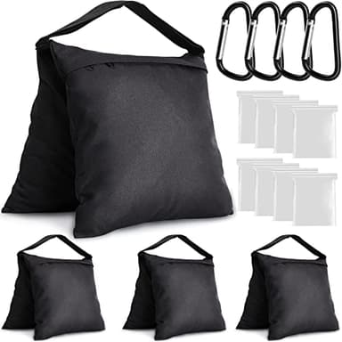Aimosen 4 Packs Sandbags Weight Bags for Light Stand Photography Video Equipment, Heavy Duty Saddlebag for Backdrop Stand, Photo Tripod, Canopy, Pop up Tent, Umbrella Base, Fishing Chair, Picnic Table - Image 1