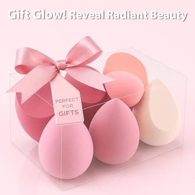 Makeup Sponge Set Foonbe Blender Sponges 7 Pcs for Liquid, Cream, and Powder, Latex Free, Multi colored Beauty Sponges with 1 Mini Sponge, Vegan & Cruelty-Free - Image 8