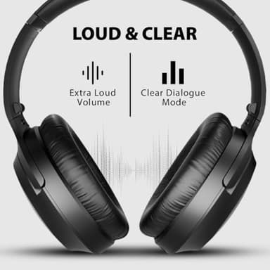 Avantree Opera Plus - Wireless Headphones for TV Watching with Clear Dialogue & Volume Boost for Seniors & Hard of Hearing, Use with Soundbar at Same Time, Charging Transmitter Base, Comfortable Fit - Image 3