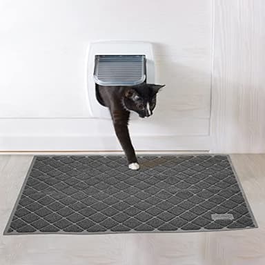 Niubya Premium Cat Litter Mat, Litter Box Mat with Non-slip and Waterproof Backing, Litter Trapping Mat Soft on Kitty Paws and Easy to Clean, Cat Mat Traps Litter from Box - Image 8