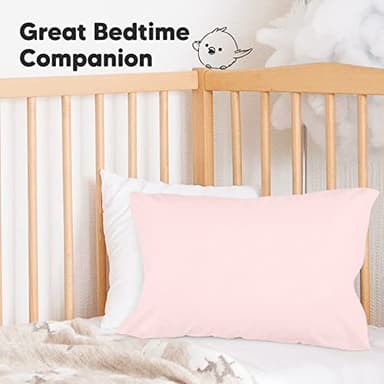 KeaBabies Toddler Pillowcase 13"x18" - Organic Cotton Toddler Pillowcase for Kids, Boys, Girls, Soft & Durable Cotton Cover for Miniature Sleepy Pillows, Cute Colors, Pillow Sold Separately(Mist Pink) - Image 8