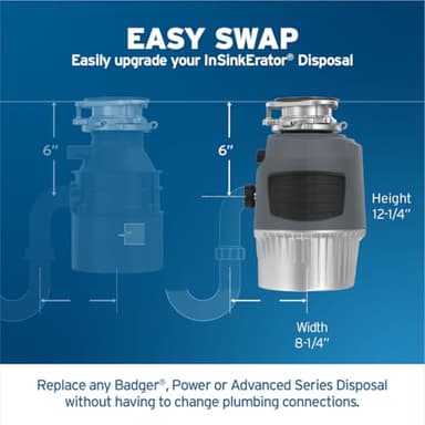 InSinkErator EVOLUTION 1HP 1 HP, Advanced Series Continuous Feed Food Waste Garbage Disposal, Gray - Image 8