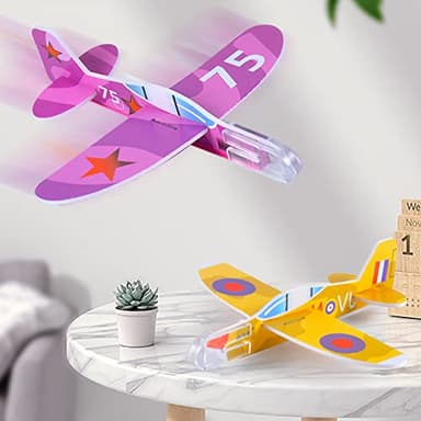Manmel 50 Pcs Foam Gliders Planes Toys for Kids, Paper Airplane, Party Favors Goodie Bag Stuffers, Outdoor Flying Toys, Bulk for Classroom Prizes Boys and Girls - Image 6