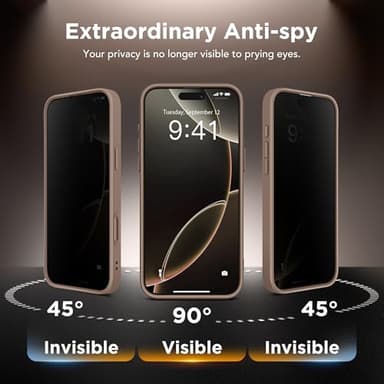 Magnetic for iPhone 16 Pro Case with Camera Control Button,Compatible with MagSafe,[Full Camera Protection][Privacy Screen Protector]Non-slip Matte Translucent 16 Pro Phone Cover(Withered Brown) - Image 7