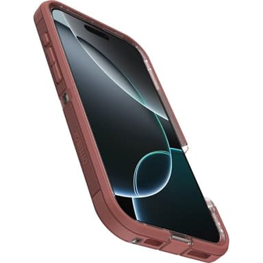 OtterBox iPhone 16 Pro Max Defender Series XT Clear Case - Brick Red Clear - Image 5