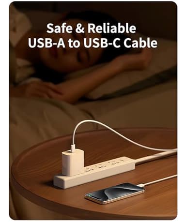 [6.6ft 2-Pack] iPhone17 CarPlay USB-C Cable, MFi Certified Woven Car Charger USB A to Type C Charge Cord Fast Charging for Apple iPhone Air/iPhone 17 Pro Max/16 Pro/16e/15 Plus, iPad 10 (White) - Image 7