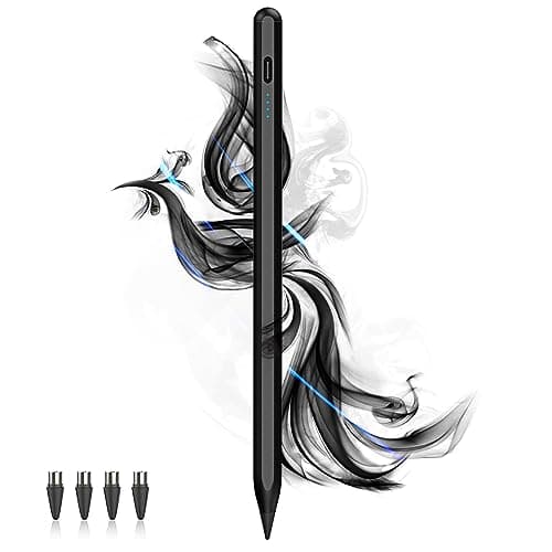 Stylus Pens for Touch Screens Power-Display Tablet Pen POM Tip Magnetic Digital Touch Pen Compatible with iPhone/iPad/iPad Pro/Lenovo/and Other iOS/Android Smartphone and Tablet Devices (Black) - Image 1