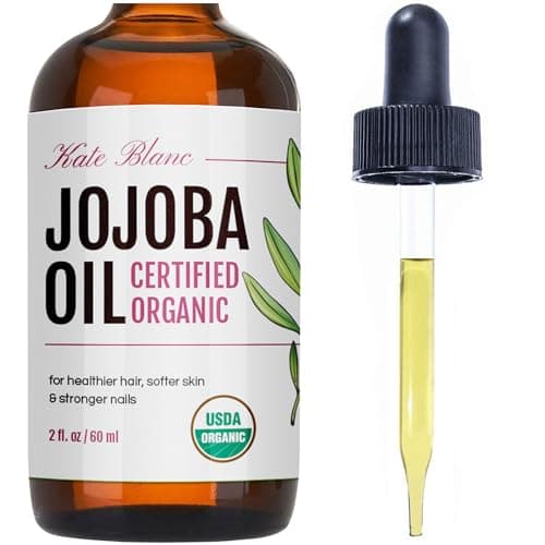 Kate Blanc Cosmetics Jojoba Oil for Softer Hair & Smoother Skin. Gua Sha Oil for Face & Dermaplaning (2oz, Organic, 100% Pure, Natural) - Image 1