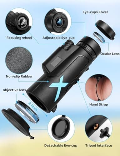 Monocular Telescope with Smartphone Tripod
