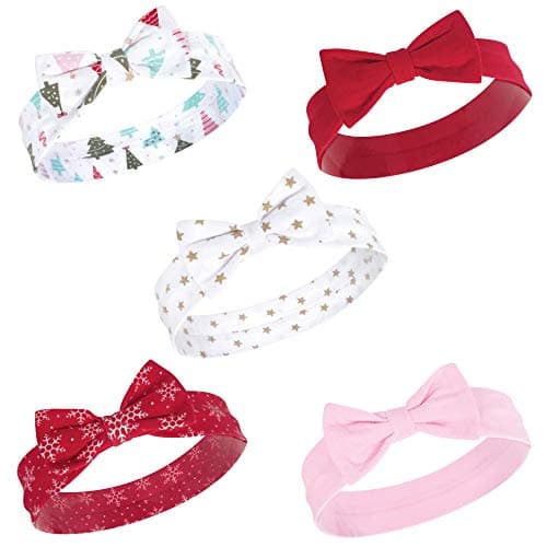 Hudson Baby Unisex Cotton and Synthetic Headbands, Sparkle Trees, 0-24 Months