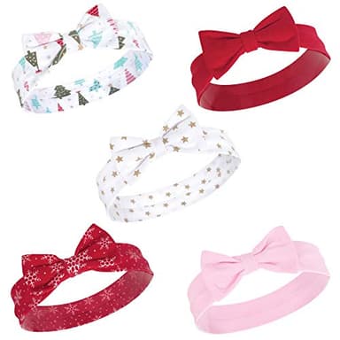 Hudson Baby Unisex Cotton and Synthetic Headbands, Sparkle Trees, 0-24 Months