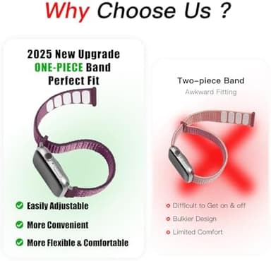 6 Pack Nylon Sport Loop Band Compatible with Apple Watch Band 38mm 40mm 41mm 42mm 44mm 45mm 46mm 49mm Women Men, Soft Adjustable Braided Replacement Straps for iWatch Series 11 10 9 8 7 6 5 4 3 2 1 SE Ultra - Image 6