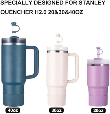 HYZ 8 Piece Accessories for Stanley Cup, Silicone Spill Proof Stopper Set and Protective Boot Including Straw Cover Cap for Stanley H2.0 20oz 30oz 40oz Tumbler, Blue Spruce - Image 6